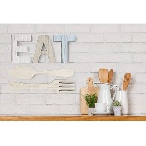 Heather & Willow EAT Sign + Fork and Spoon Wall
Decoration for Kitchen